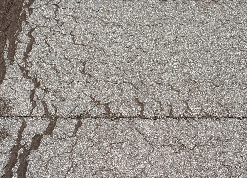 Losliggend dakleer op plat dak in Damwald